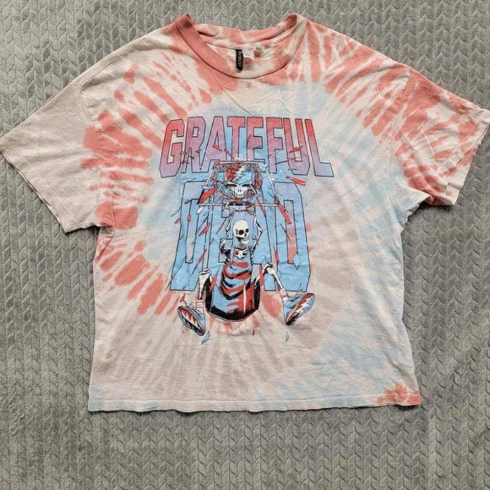 Grateful Dead Tie‎ Dye H&M Divided Adult Tshirt Size Small Basketball Dunk